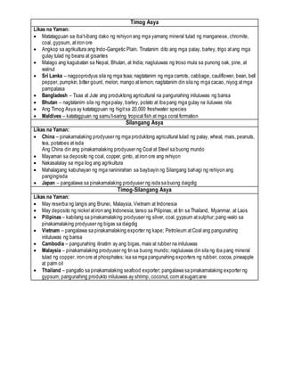 AP 7 Lesson no. 2: Likas na Yaman ng Asya .